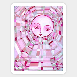 Pink Diamond Moon Sticker